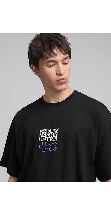 オーバーフィット REPLAY X MARTIN GARRIX ロゴ&レタリング Tシャツ 詳細画像 ブラック 6